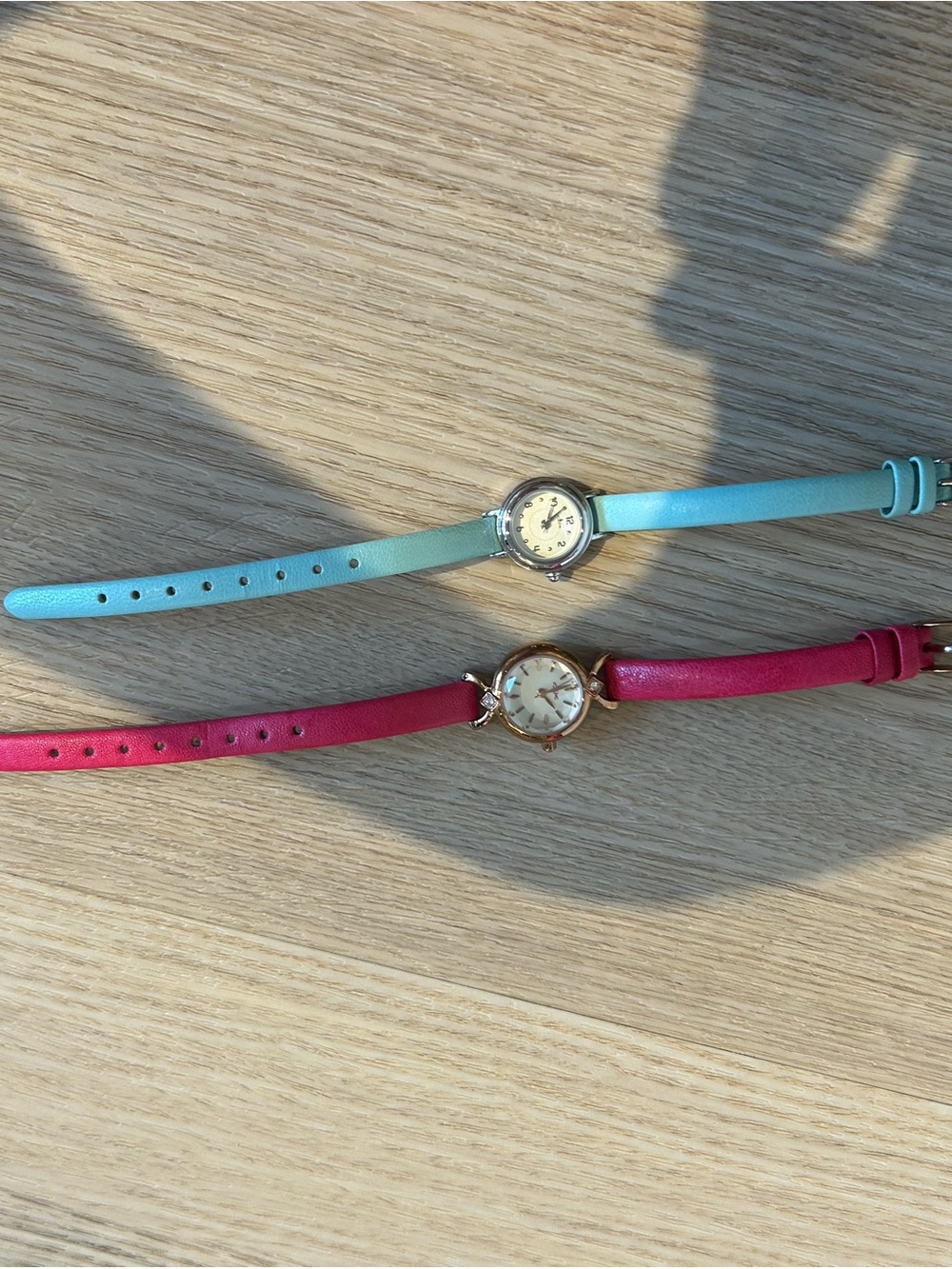 Women’s Pink Slim Leather Strap Watch - Clue